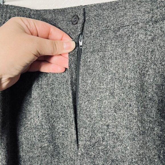 Vintage Sag Harbor Gray Wool Blend Midi Y2K Pencil Skirt Sz. 14 - Picture 5 of 12